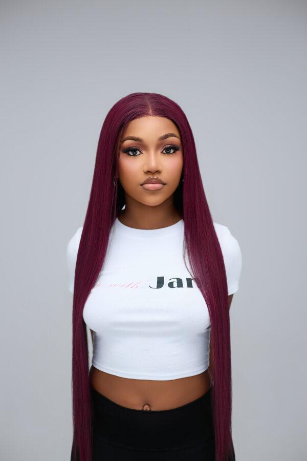 Straight 5*5 Closure Burgundy