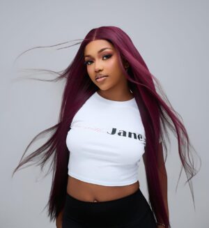 Straight 5*5 Closure Burgundy