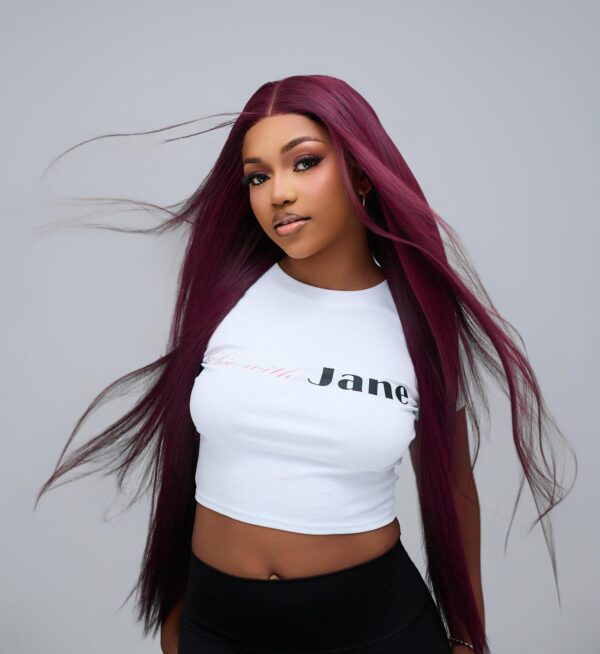 Straight 5*5 Closure Burgundy