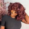 Omotola Fringe Burgundy
