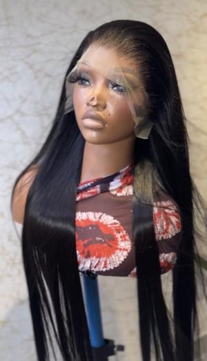 Chinese Bone Straight Full Frontal Black