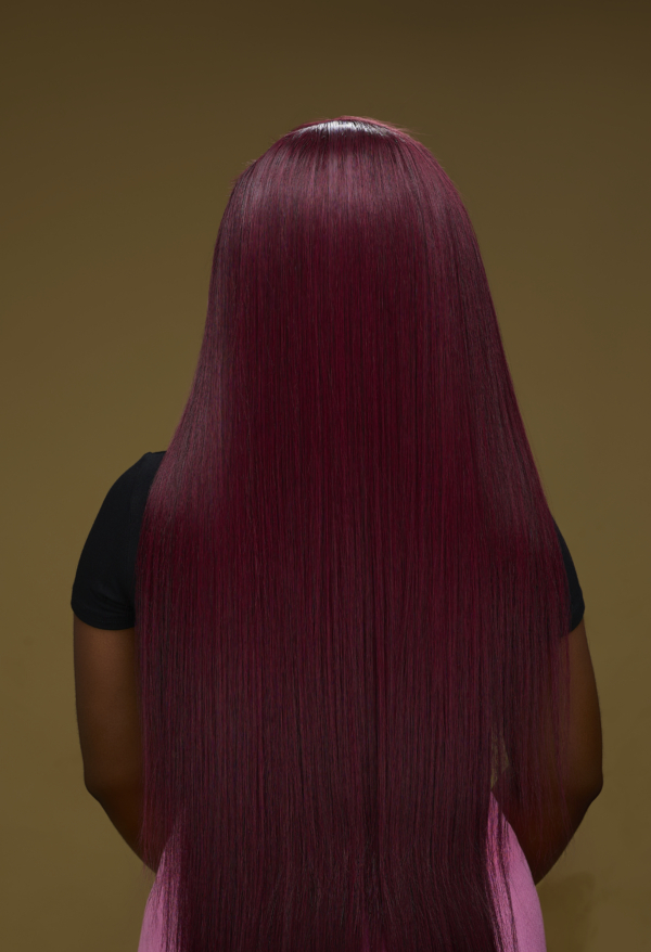 Straight Full Frontal Burgundy