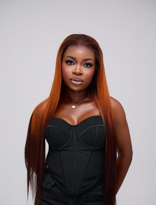 Straight Full Frontal Orange Two-Toned