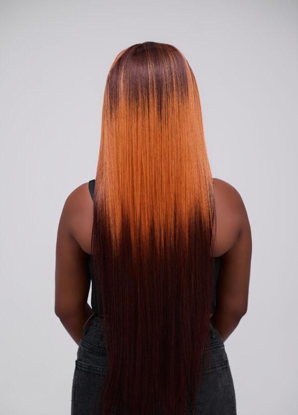 Straight Full Frontal Orange Two-Toned