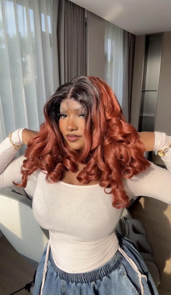 Preorder: Orange Bodywave Frontal Wig