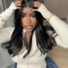 Preorder: Black Layered Straight Frontal Wig