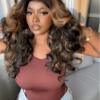 Preorder: Black Bodywave Frontal Wig highlights