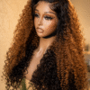 Caramel Wet Curls Frontal