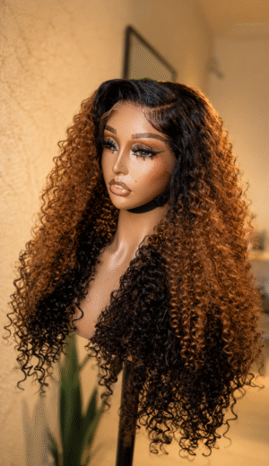 Caramel Wet Curls Frontal