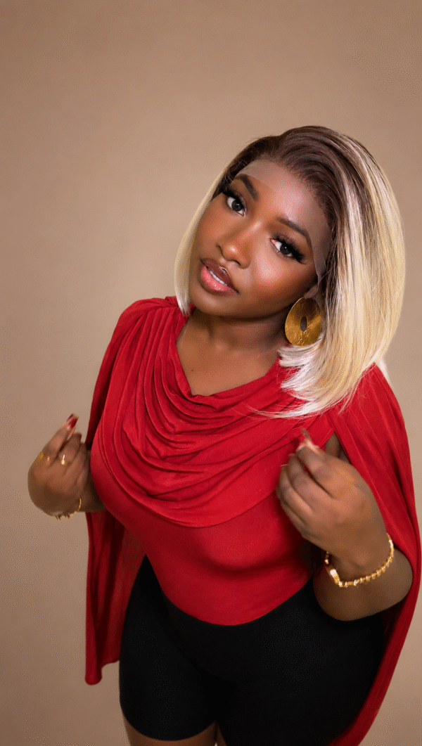 Straight Bob Wig Blonde Frontal