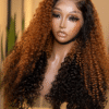 Caramel Wet Curls Frontal