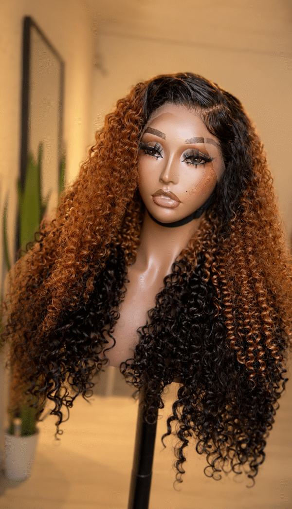 Caramel Wet Curls Frontal