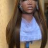 Golden Brown Straight Frontal Wig