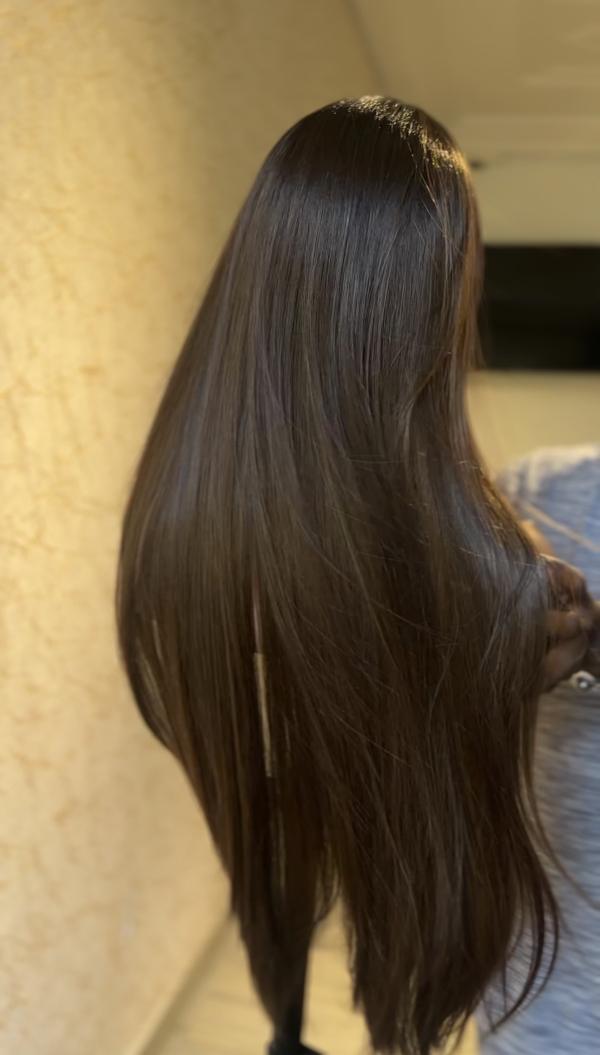 Straight 5*5 Closure Brown Highlights Factory Wig