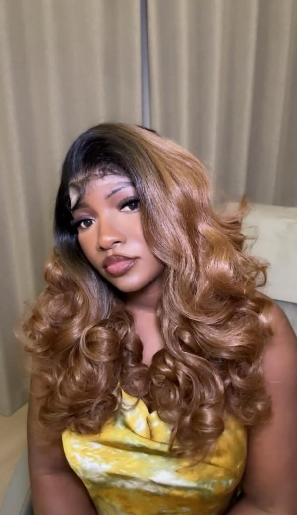 IMG_0730 Golden Brown Bodywave Frontal Wig