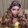 Brown Bodywave Frontal Wig highlights