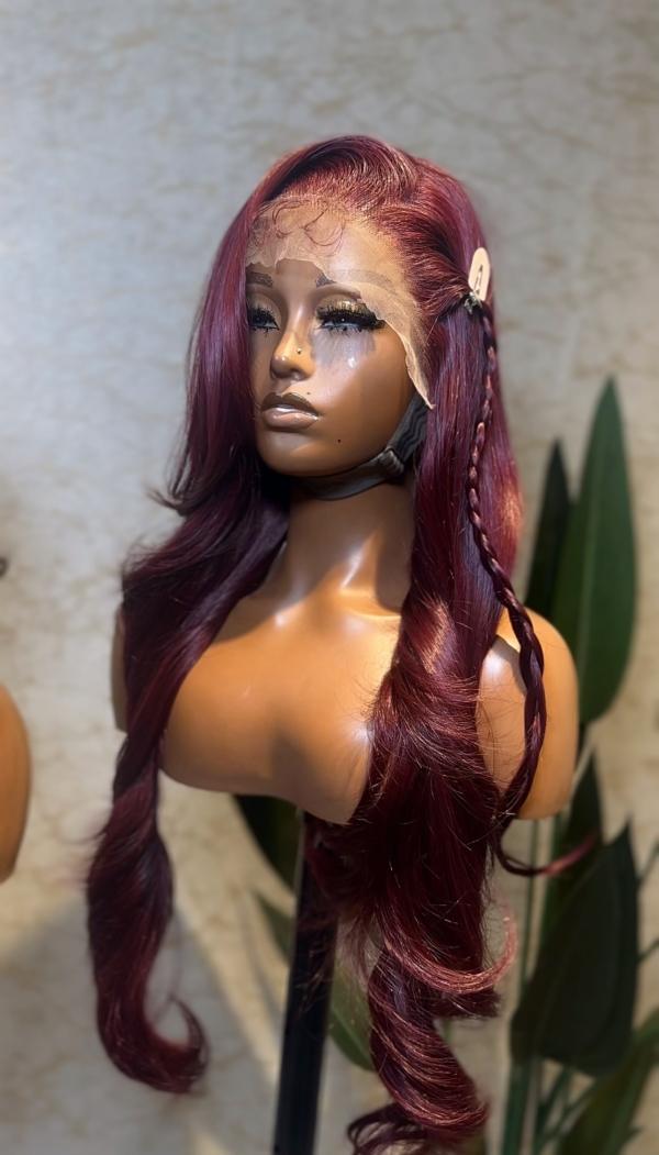 Burgundy Long Bodywave FFW
