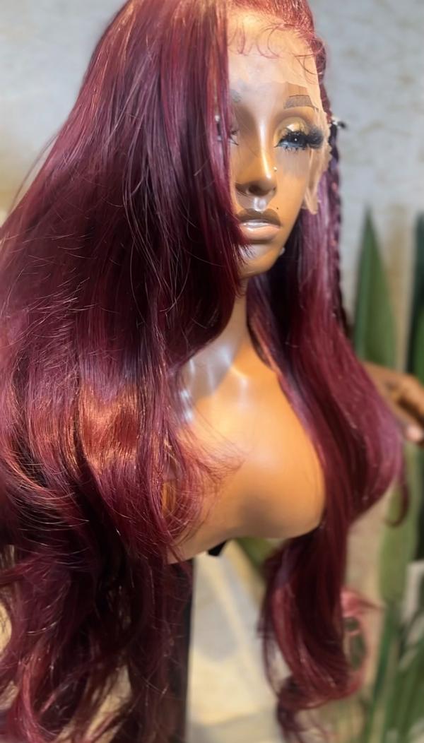 Burgundy Long Bodywave FFW